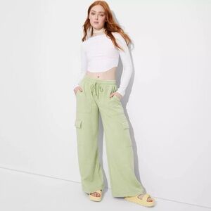 WILD FABLE | Lime Green Cargo Sweats
